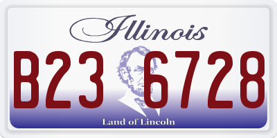IL license plate B236728