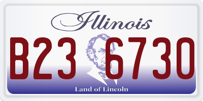 IL license plate B236730