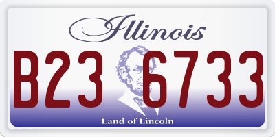 IL license plate B236733
