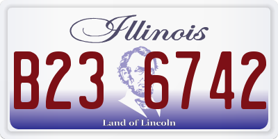 IL license plate B236742