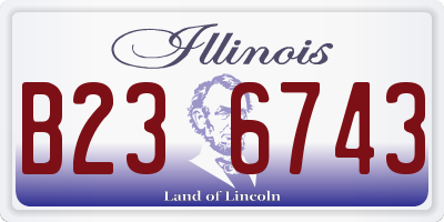 IL license plate B236743