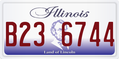 IL license plate B236744