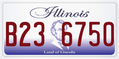 IL license plate B236750