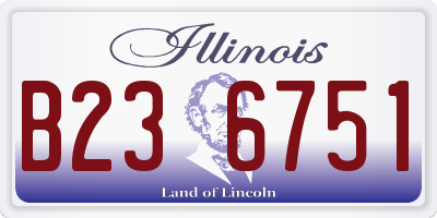 IL license plate B236751