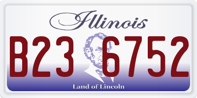 IL license plate B236752