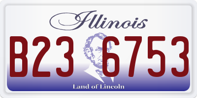 IL license plate B236753