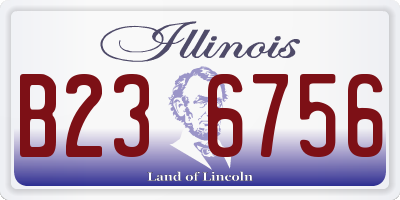 IL license plate B236756