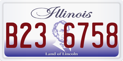 IL license plate B236758