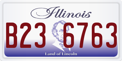 IL license plate B236763