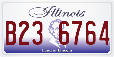 IL license plate B236764