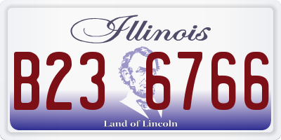 IL license plate B236766