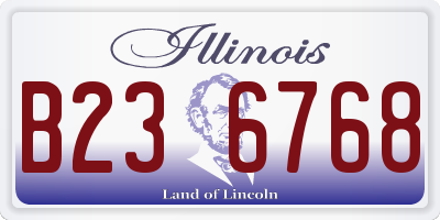 IL license plate B236768