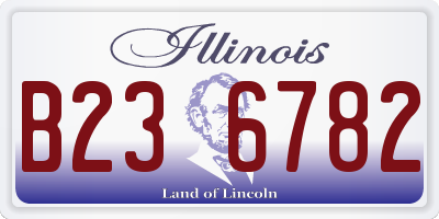 IL license plate B236782