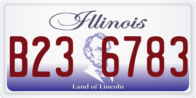IL license plate B236783