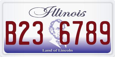 IL license plate B236789