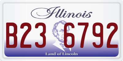 IL license plate B236792