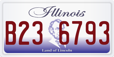 IL license plate B236793