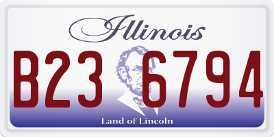 IL license plate B236794