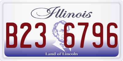 IL license plate B236796