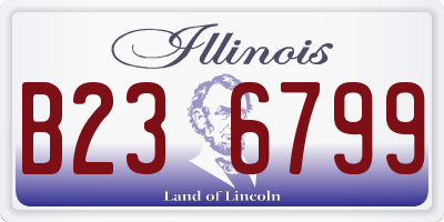 IL license plate B236799