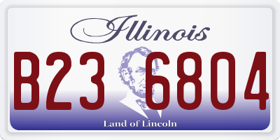 IL license plate B236804
