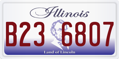 IL license plate B236807