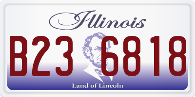 IL license plate B236818