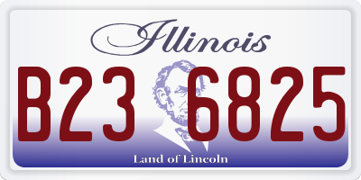 IL license plate B236825