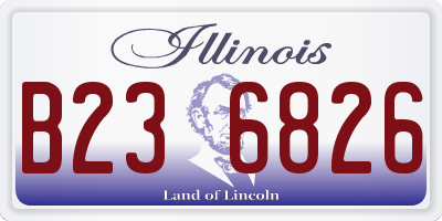IL license plate B236826