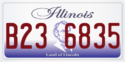 IL license plate B236835