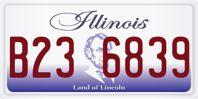 IL license plate B236839