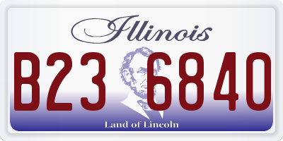 IL license plate B236840