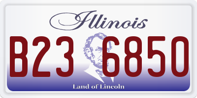 IL license plate B236850
