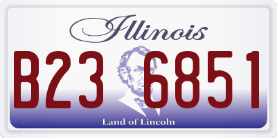 IL license plate B236851