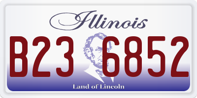 IL license plate B236852