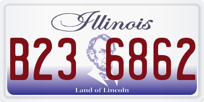 IL license plate B236862