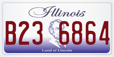 IL license plate B236864