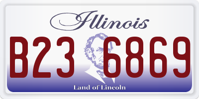 IL license plate B236869
