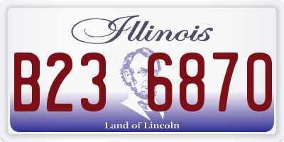 IL license plate B236870