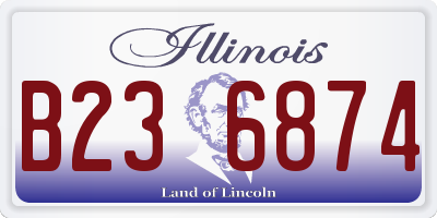IL license plate B236874