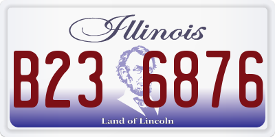 IL license plate B236876
