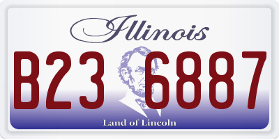 IL license plate B236887