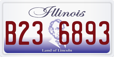 IL license plate B236893