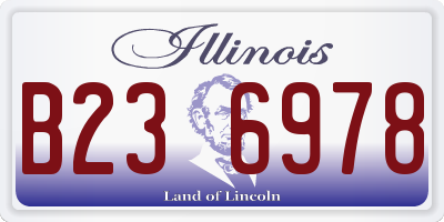IL license plate B236978