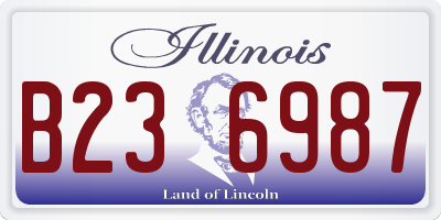IL license plate B236987