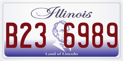 IL license plate B236989