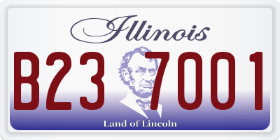IL license plate B237001