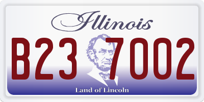 IL license plate B237002