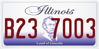 IL license plate B237003