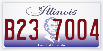 IL license plate B237004